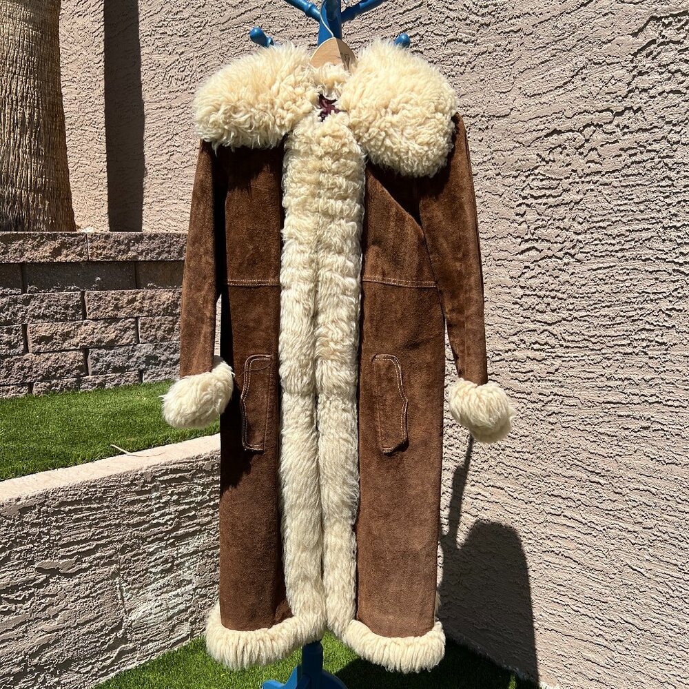 70's Sheep and Leather Full Length Jacket
